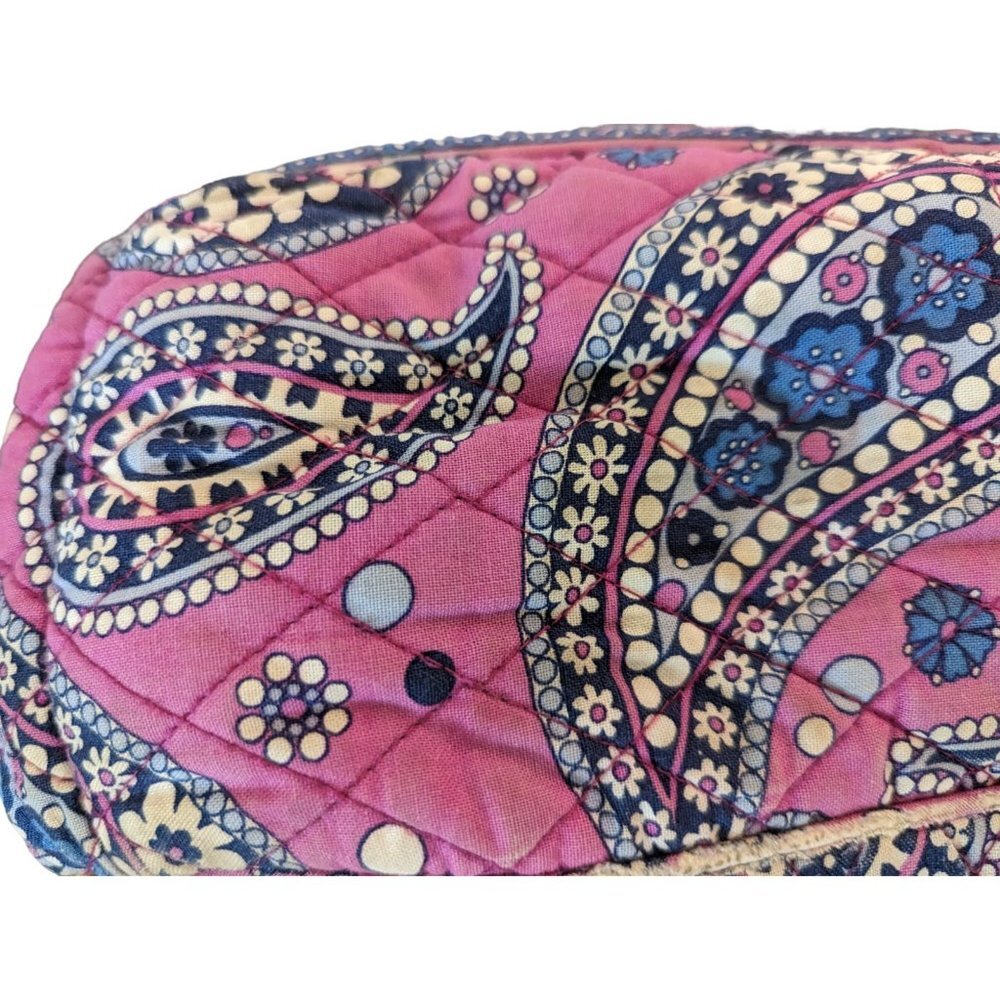 Vera Bradley Backpack Boysenberry Paisley Quilted Pink Blue - Picture 14 of 16